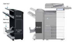 Konica Minolta FS-534SD Floor Standing Staple Finisher (50 sheet stapler) + SD-511 Saddle Kit